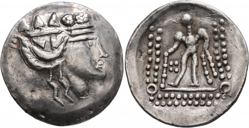 LOWER DANUBE. Imitations of Thasos. Late 2nd-1st century BC. Tetradrachm (Silver...