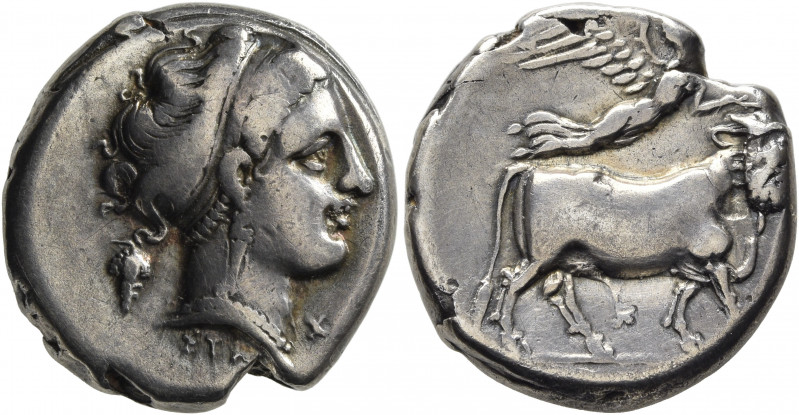CAMPANIA. Neapolis. Circa 320-300 BC. Didrachm or Nomos (Silver, 20 mm, 7.23 g, ...
