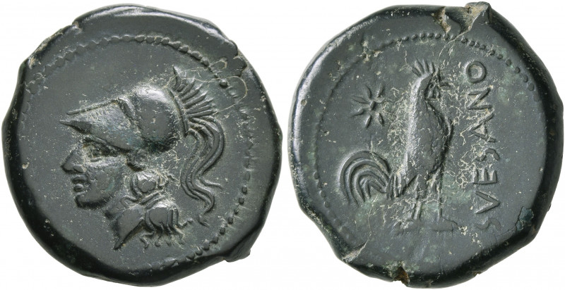 CAMPANIA. Suessa Aurunca. Circa 265-240 BC. AE (Bronze, 20 mm, 6.89 g, 6 h). Hea...