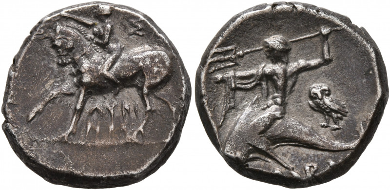 CALABRIA. Tarentum. Circa 272-240 BC. Didrachm or Nomos (Silver, 19 mm, 6.63 g, ...