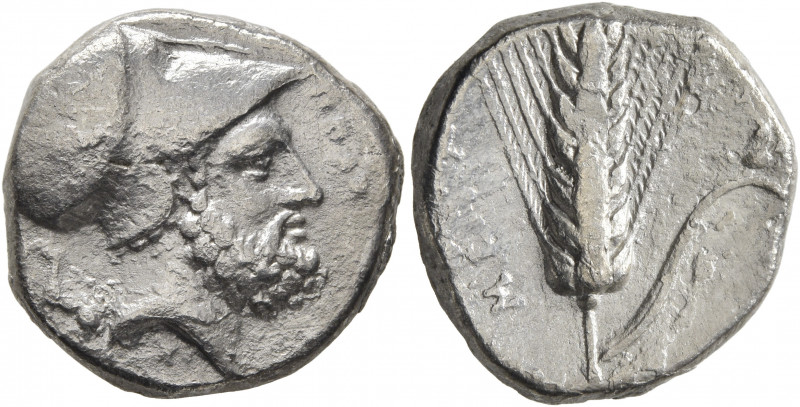 LUCANIA. Metapontion. Circa 340-330 BC. Didrachm or Nomos (Silver, 20 mm, 7.74 g...