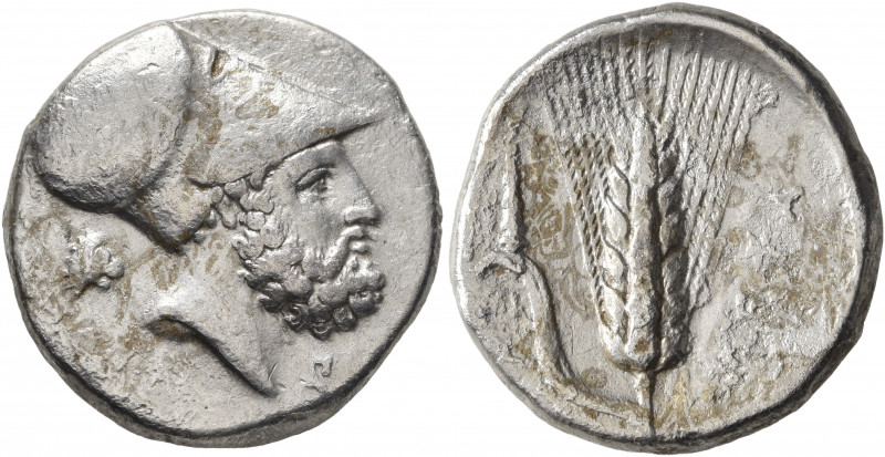 LUCANIA. Metapontion. Circa 340-330 BC. Didrachm or Nomos (Silver, 22 mm, 7.74 g...
