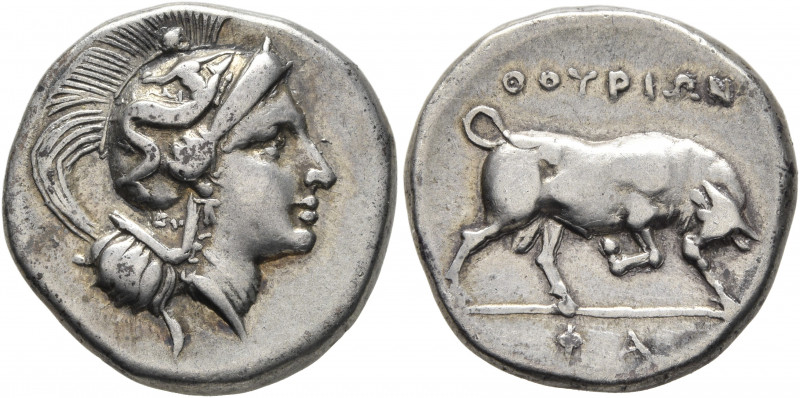 LUCANIA. Thourioi. Circa 280-213 BC. Didrachm or Nomos (Silver, 20 mm, 6.49 g, 9...