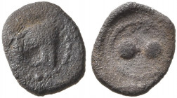 SICILY. Gela. Circa 480/75-475/70 BC. Hexas - Dionkion (Silver, 6 mm, 0.09 g). Head of a horse to right. Rev. Two pellets (mark of value). HGC 2, 377....