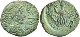 TAURIC CHERSONESOS. Chersonesos. AE (Bronze, 22 mm, 6.35 g, 1 h), circa 250-275. ΕΛΕΥΘΕΡΑC Draped bust of Chersonas to right, wearing laurel wreath; t...
