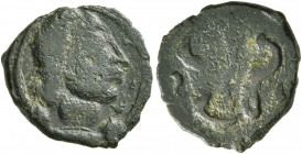 TAPROBANE (SRI LANKA). Imitations of Late Roman Bronzes. Circa 5th century. AE (Bronze, 14 mm, 1.19 g), probably imitating a follis struck by one of t...