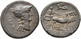 L. Manlius Torquatus, 82 BC. Denarius (Silver, 18 mm, 4.00 g, 7 h), with L. Cornelius Sulla, military mint moving with Sulla. L•MANLI – PRO Q Head of ...