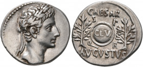 Augustus, 27 BC-AD 14. Denarius (Silver, 18 mm, 3.65 g, 7 h), uncertain mint in Spain (Colonia Caesaraugusta?), circa 19 BC. Head of Augustus to right...