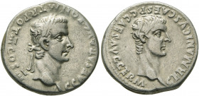 Gaius (Caligula), with Germanicus, 37-41. Denarius (Silver, 18 mm, 3.70 g, 7 h), Rome, 40. C CAESAR•AVG•GERM PON M TR POT III COS III Bare head of Gai...