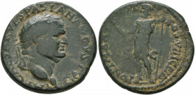 Vespasian, 69-79. As (Copper, 27 mm, 11.00 g, 6 h), uncertain eastern mint (Ephesos?), 77-78. IMP CAESAR VESPASIAN AVGVSTVS Laureate head of Vespasian...