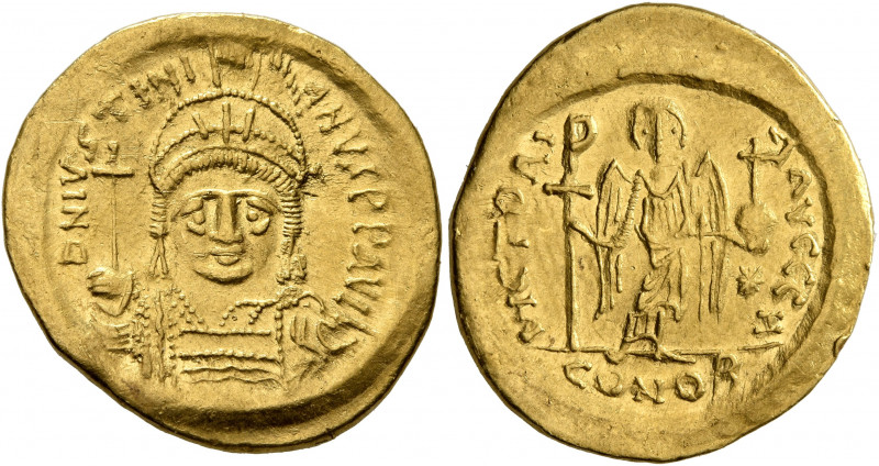 Justinian I, 527-565. Solidus (Gold, 21 mm, 4.49 g, 7 h), Constantinopolis, 545-...