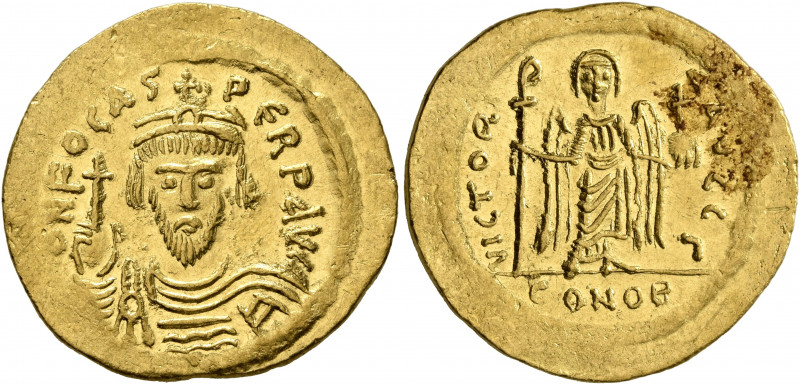 Phocas, 602-610. Solidus (Gold, 22 mm, 4.50 g, 7 h), Constantinopolis, 603-607. ...