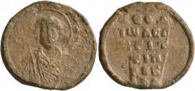 Theodosios, protospatharios and judge of the Hippodrome and Cappadocia (?), 11th century. Seal (Lead, 25 mm, 12.51 g, 11 h). Traces of a circular invo...