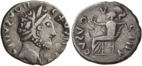 UNCERTAIN GERMANIC TRIBES, Pseudo-Imperial coinage. Early 3rd to mid 4th centuries. Denarius (Silver, 16 mm, 2.31 g, 6 h), Taman Peninsula. Stage 1, i...