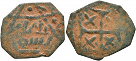 CRUSADERS. Antioch. Anonymous. Follis (Bronze, 20 mm, 1.21 g), 1250-1268. Cross pattée with x in each angle. Rev. 'Fals Antak' in Arabic. CCS 130. Met...