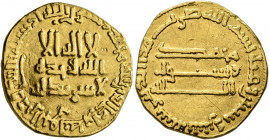 ISLAMIC, 'Abbasid Caliphate. temp. Al-Mahdi, AH 158-169 / AD 775-785. Dinar (Gold, 18 mm, 4.00 g, 1 h), without mint, AH 162 = AD 778/9. Bernardi 51. ...