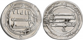 ISLAMIC, 'Abbasid Caliphate. al-Hadi. Dirham (Silver, 23 mm, 2.89 g, 2 h), citing the caliph al-Hadi as 'al-Khalifa Musa' in Kufic, Kirman, AH 169 = A...