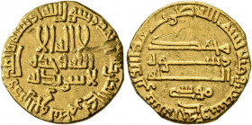 ISLAMIC, 'Abbasid Caliphate. temp. Al-Rashid, AH 170-193 / AD 786-809. Dinar (Gold, 18 mm, 4.00 g, 6 h), citing Musa ibn Isa, the governor of Egypt, w...