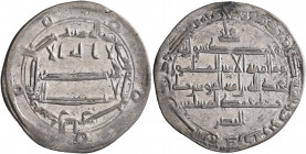 ISLAMIC, 'Abbasid Caliphate. temp. Al-Rashid, AH 170-193 / AD 786-809. Dirham (Silver, 26 mm, 3.09 g, 9 h), Ma'dan al-Shash, AH 190 = AD 805/6. Rev. C...