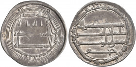 ISLAMIC, 'Abbasid Caliphate. temp. Al-Rashid, AH 170-193 / AD 786-809. Dirham (Silver, 24 mm, 2.89 g, 4 h), citing the heir apparent Muhammad al-Amin ...