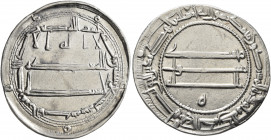 ISLAMIC, 'Abbasid Caliphate. temp. Al-Rashid, AH 170-193 / AD 786-809. Dirham (Silver, 25 mm, 2.93 g, 7 h), al-Muhammadiya, AH 189 = AD 804/5. SICA II...