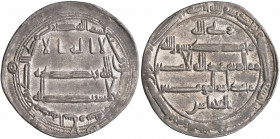 ISLAMIC, 'Abbasid Caliphate. Al-Amin, AH 193-199 / AD 809-813. Dirham (Silver, 26 mm, 2.95 g, 3 h), citing Rabbi Allah, the caliph al-Amin and the viz...