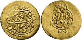 ISLAMIC, Persia (Post-Mongol). Zands. Muhammad Karim Khan, AH 1164-1193 / AD 1751-1779. 1/4 Mohur (Gold, 22 mm, 2.72 g, 4 h), Yazd, AH 1188 = AD 1774/...