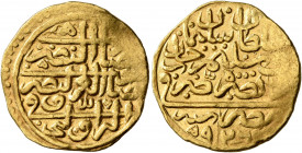 ISLAMIC, Ottoman Empire. Sulayman I Qanuni ('the Lawgiver'), AH 926-974 / AD 1520-1566. Sultani (Gold, 19 mm, 3.46 g, 5 h), Misr, AH 926 = AD 1520. Pe...