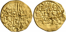 ISLAMIC, Ottoman Empire. Murad III, AH 982-1003 / AD 1574-1595. Sultani (Gold, 19 mm, 3.48 g, 3 h), Dimashq, [AH 982 = AD 1574]. Pere 267. Sultan 9615...