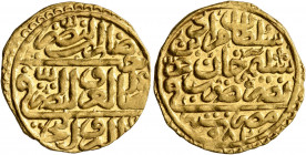 ISLAMIC, Ottoman Empire. Murad III, AH 982-1003 / AD 1574-1595. Sultani (Gold, 19 mm, 3.47 g, 1 h), Misr, AH 982 = AD 1574. Pere 273. Sultani 9639. A ...