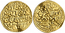 ISLAMIC, Ottoman Empire. Mehmed III, AH 1003-1012 / AD 1595-1603. Sultani (Gold, 20 mm, 3.48 g, 7 h), Halab, AH 1003 = AD 1594/5. Pere 320. Sultan 971...