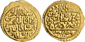 ISLAMIC, Ottoman Empire. Ahmad I, AH 1012-1026 / AD 1603-1617. Sultani (Gold, 23 mm, 3.42 g, 10 h), Misr, AH 1012 = AD 1603/4. Pere 357. Sultan 9781. ...