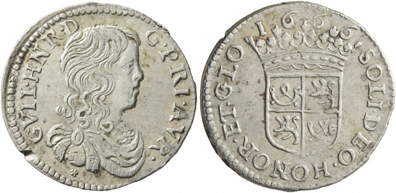 FRANCE, Provincial. Orange. Guillaume-Henri de Nassau, 1650-1702. 1/12 d'écu (Si...