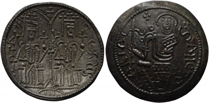 HUNGARY. Béla III, 1172-1196. Rézpénz (Bronze, 26 mm, 3.66 g, 12 h). +SANCTA ARI...