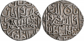 INDIA, Islamic Sultanates. Bahmani. Taj al-Din Firuz Shah, AH 800-825 / AD1397-1422. Tanka (Silver, 28 mm, 11.00 g, 5 h), Hadrat Ahsanabad , AH 82[......