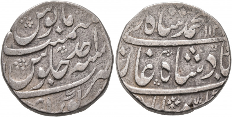 INDIA, Mughal Empire. Muhammad Shah, 1719-1720 and 1720-1748. Rupee (Silver, 23 ...