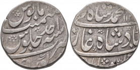 INDIA, Mughal Empire. Muhammad Shah, 1719-1720 and 1720-1748. Rupee (Silver, 23 mm, 11.38 g, 9 h), Kora, AH 1131 = AD 1719/20 = RY 1. KM-436.39. Some ...