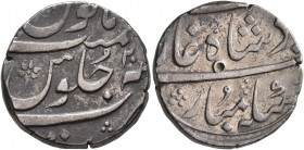 INDIA, Mughal Empire. Muhammad Shah, 1719-1720 and 1720-1748. Rupee (Silver, 24 mm, 11.42 g, 6 h), Surat, AH 1140 = AD 1728 / RY 10. KM-436.60. Beauti...