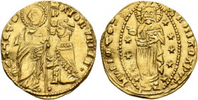 ITALY. Roma. Issued in the name of the Roman Senate, circa 1350-1439. Ducato (Gold, 20 mm, 3.50 g, 7 h). SЄNATOR VRBIS - •S•PЄTRVS St. Peter standing ...