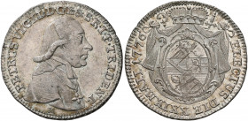 ITALY. Trento. Pietro Michele Vigilio Thun, 1776-1796. Donario (Silver, 21 mm, 2.25 g, 12 h), on his election to prince-bishop, 1776. PETRUS VIGIL•D•G...