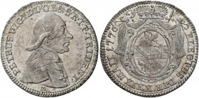 ITALY. Trento. Pietro Michele Vigilio Thun, 1776-1796. Donario (Silver, 21 mm, 2.25 g, 12 h), 1776. PETRUS VIGIL•D•G•&•S•R•I•P•TRIDENT• Draped bust of...