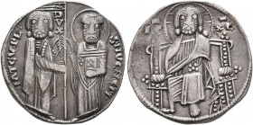 ITALY. Venezia (Venice). Jacopo Tiepolo, 1229-1249. Grosso (Silver, 21 mm, 2.11 g, 6 h). S•M•VЄNЄTI•IA•TЄV•PL• St. Mark, on the right, standing facing...