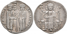 ITALY. Venezia (Venice). Reniero Zeno, 1252-1268. Grosso (Silver, 21 mm, 2.11 g, 6 h). •S•M•VЄNЄTI•RA•GЄNO• St. Mark, on the right, standing facing, h...