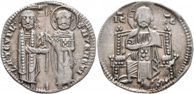 ITALY. Venezia (Venice). Lorenzo Tiepolo, 1268-1275. Grosso (Silver, 20 mm, 2.10 g, 7 h). S•M•VЄNЄTI•LA•TЄVPL St. Mark, on the right, standing facing,...