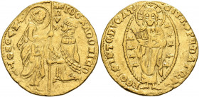 ITALY. Venezia (Venice). Giovanni Gradenigo, 1355-1356. Ducato (Gold, 20 mm, 3.49 g, 12 h). IO GRADONICO - •S•M•VЄNЄTI St. Mark standing right, holdin...