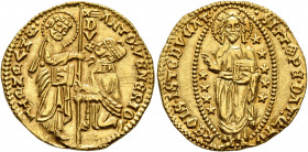 ITALY. Venezia (Venice). Antonio Veniero, 1382-1400. Ducato (Gold, 21 mm, 3.56 g, 8 h). ANTO' VЄNЄRIO - •S•M•VЄNЄTI St. Mark standing right, holding b...