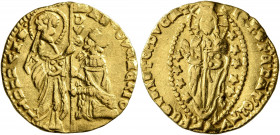 ITALY. Venezia (Venice). Antonio Veniero, 1382-1400. Ducato (Gold, 20 mm, 3.44 g, 10 h). ANTO VЄNЄRIO - •S•M•VЄNЄTI St. Mark standing right, holding b...