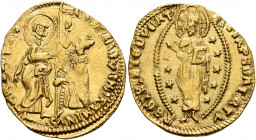 ITALY. Venezia (Venice). Andrea Vendramino, 1476-1478. Ducato (Gold, 23 mm, 3.52 g, 1 h). ANDRЄAS•VЄNDRAMINVS - •S•M•VENET St. Mark standing right, ho...