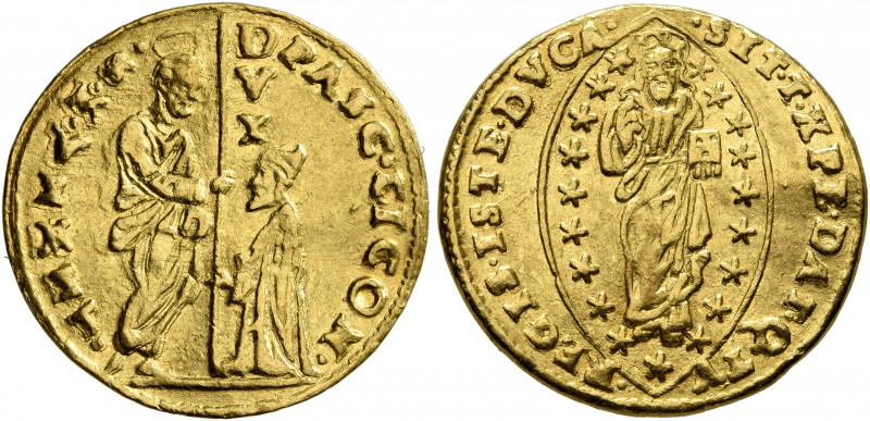 ITALY. Venezia (Venice). Pasqual Cicogna, 1585-1595. Zecchino (Gold, 21 mm, 3.47...