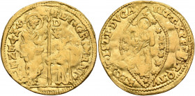 ITALY. Venezia (Venice). Pietro Grimani, 1741-1752. Zecchino (Gold, 22 mm, 3.34 g, 9 h). ✱PET✱GRIMANI✱ - •S•M•VENET St. Mark standing right, holding b...